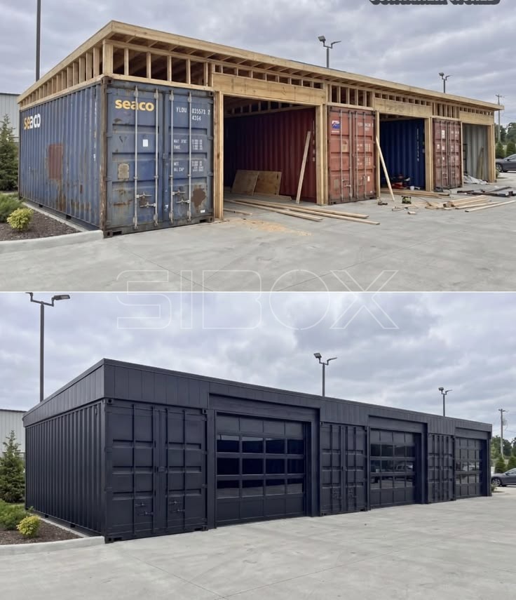 Contenedor negro exterior